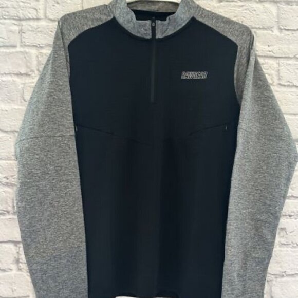 RAWGEAR Men’s Black and Gray L/S Quarter Zip Shirt with Zip Pockets | Size S - Picture 1 of 15